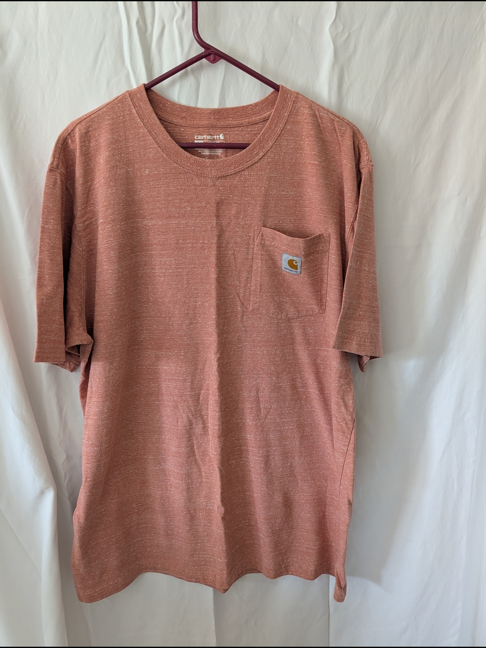 Carhartt Men’s Short-Sleeve Pocket Tee in Dusty Rose Heather